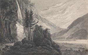 Paesaggio montuoso con iscrizione a Salomon Gessner (Svizzera) da Isaac Weld