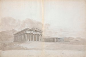 Due rovine di templi con studi