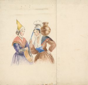 Due donne in costume colorato