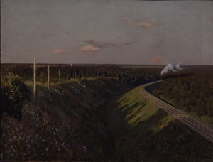 Un treno in viaggio da Isaak Ilyich Levitan