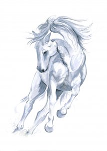 Cavallo in corsa astratto