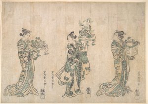 Tre attori da Ishikawa Toyonobu