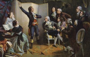 Claude Joseph Rouget de Lisle che canta La Marsigliese