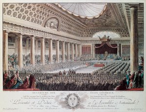 Apertura degli Stati Generali a Versailles nel 1789, incisione di Helmann, Rivoluzione Francese, Francia da Isidore Stanislas Helman