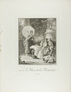 Le delizie della maternità, da Monument du Costume Physique et Moral de la fin du Dix-huitième siècle da Isidore Stanislas Helman