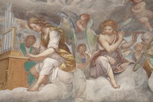 Angeli, angeli musicisti e putti, (dettaglio) da Isidoro Bianchi