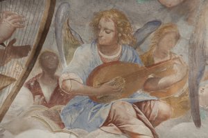 Angeli, angeli musicisti e putti, (dettaglio) da Isidoro Bianchi