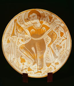 Piatto decorato con figura di santo da Islamic School