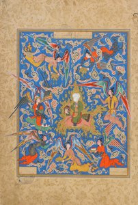 Foglio da un Haft Awrang (Sette Troni) di Jami (m.1492) probabilmente Mashad, Khurasan, Iran, Periodo Safavide, 1556-65 da Islamic School