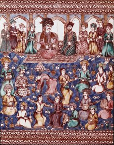 Arte islamica: musicisti e danzatori della corte di Nasser-al-Din