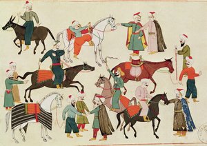 Ms 1671 Un mercato di cavalli, c.1580 da Islamic School