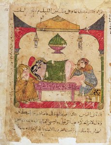 Ms Arabe 3467 Esame medico, dal Libro di Kalila e Dimna da Islamic School