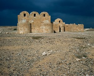 Veduta di Qasr Amra, castelli del deserto (711-715) da Islamic School