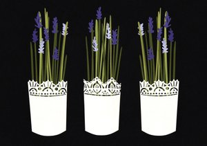 Vasi di lavanda, 2014 (carta) da Isobel Barber