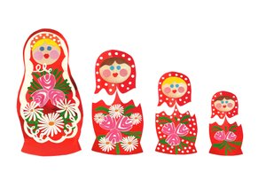 Bambole russe, 2014 (carta tagliata)