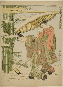 Moso (Cinese: Meng Zong), dalla serie "Versioni giapponesi alla moda dei ventiquattro esempi di pietà filiale (Furyu Yamato nijushiko)"