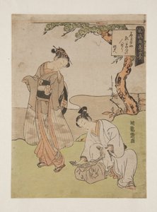 Poesia di Shiseki da Isoda Koryusai