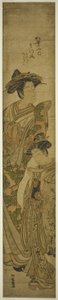 La cortigiana Matsukaze del Matsubaya e il suo attendente