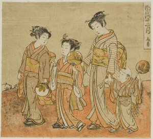 Il settimo mese (Fumizuki), dalla serie "I dodici mesi alla moda (Furyu juni tsuki)" da Isoda Koryusai