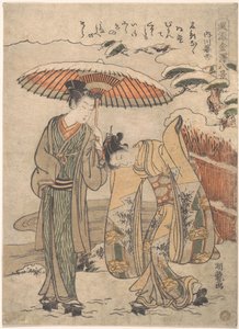 Neve serale a Uchikawa da Isoda Koryusai