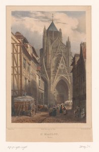 Vista della Chiesa di Saint-Maclou a Rouen