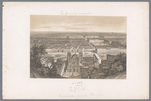 Veduta di Lione e della cattedrale da Fourvière