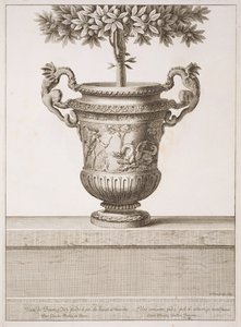 Urne di bronzo usate per alberi di agrumi, illustrazione da 