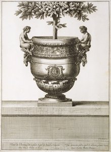 Urne di bronzo usate per alberi di agrumi, illustrazione da 