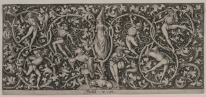 Ornamento con danza degli amanti da Israhel van Meckenem