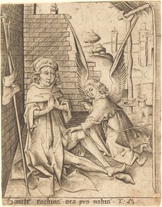 San Rocco, c. 1490-1500 da Israhel van Meckenem