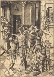 La flagellazione, c. 1480 da Israhel van Meckenem