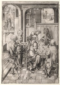 La Passione: Cena a Emmaus da Israhel van Meckenem
