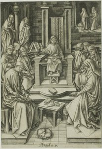 Cristo tra i medici da Israhel van Meckenem the younger