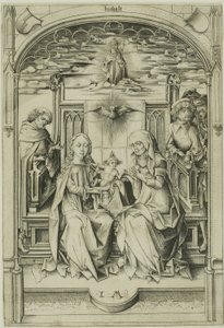 La Sacra Famiglia da Israhel van Meckenem the younger