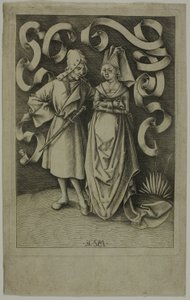 La coppia male assortita da Israhel van Meckenem the younger