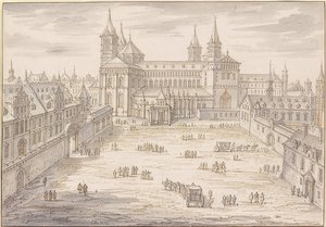 La cattedrale di Spira e il Palazzo Vescovile. 1621 da Israël Silvestre