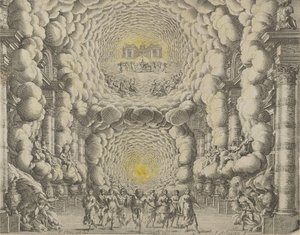 Progetto per un set teatrale creato da Giacomo Torelli da Fano per il balletto 