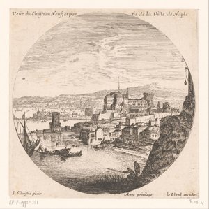 Veduta di Castel Nuovo (diverse vedute di porti marittimi) da Israël Silvestre