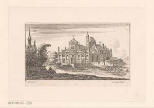 Veduta della chiesa di Saint-Laurent da Israël Silvestre