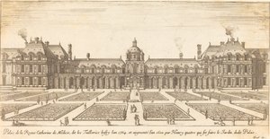 Palais de la Reyne Catherine de Medicis da Israël Silvestre
