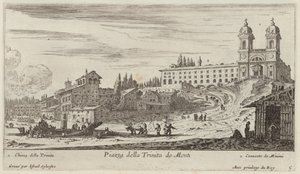 Piazza della Trinità dei Monti da Israël Silvestre