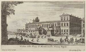 Veduta della Piazza di Montecavallo da Israël Silvestre