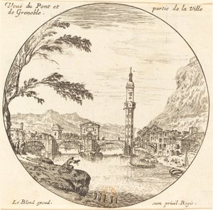 Veduta del ponte e parte della città di Grenoble da Israël Silvestre