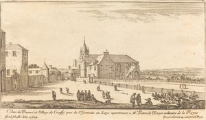 Veduta del priorato e del villaggio di Croissy