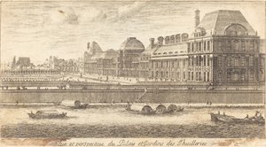 Veduta e prospettiva del Palazzo e dei Giardini delle Tuileries da Israël Silvestre