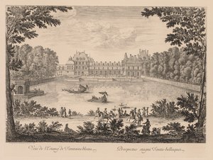 Vista dello Stagno di Fontainebleau da Israël Silvestre