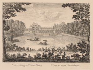 Veduta dello stagno di Fontainebleau, 1666 da Israël Silvestre