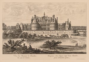 Vista del Castello di Chambord, dal lato dell