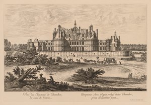 Vista del Castello di Chambord, dal lato dell