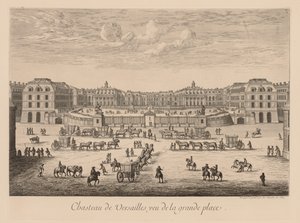 Veduta del Castello di Versailles, vista dalla Grande Piazza